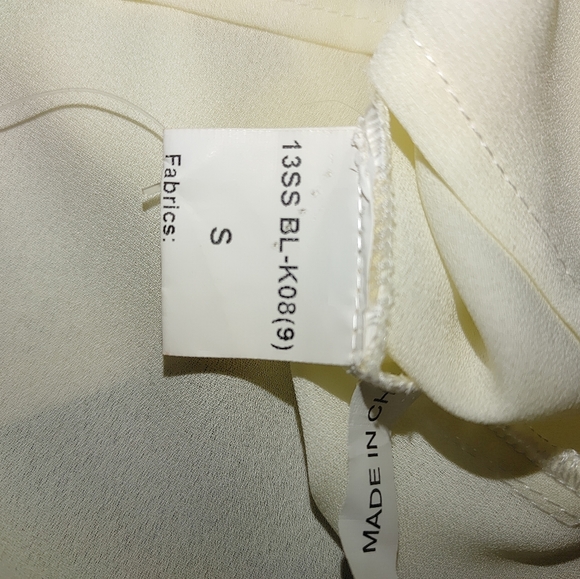 BLAQUE LABEL STUDDED MOCK NECK BLOUSE, CREAM S - Picture 8 of 8